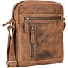 STILORD 'Vince' Borsello in pelle grande uomo Borsa a tracolla stile vintage per Tablet da 10,1 pollici Messenger da viaggio in cuoio, Colore:aneto - marrone