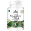 herba direkt Resveratrolo 100% 500mg - Estratto di Fallopia Japonica - 60 Capsule - Vegan | HERBADIREKT by Warnke Vitalstoffe - Qualità da farmacia tedesca