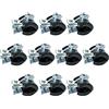 AERZETIX - Set di 10 - Fascette isofonico - supporto di fissaggio con guarnizione - per tubo Ø1/4'' - DIN EN 10111 - in acciaio zincato - da avvitare М8 - C49869