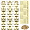 WOOLUCK Set di 16 Chiusura a Scatto Retrò,Ganci A Gancio A Antichi, con 32 cerniere e 192 viti per contenitore di gioielli in legno