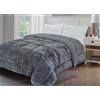 Corredocasa Piumone/Piumino Trapunta Coral Tinta Unita Caldo Double Face Vellutata Cinigliata Soffice Morbida Moderno Durevole Ideale per Casa Letto Famiglia Made in Italy(Una Piazza e Mezza, Grigio)