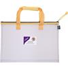 Snopake 15877 - Borsa per libri in tessuto EVA ad alta capacità, formato A3, resistente, con impugnatura morbida, colore: Trasparente/Giallo