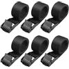 Hejo Cinghie di Fissaggio, 6PCS 40CM Cinghie di Fissaggio Corte, Lega Antiruggine Regolabile con Cinghie a Cricchetto a Sgancio Rapido per il Trasporto di Biciclette,Moto,Pacchi Bagagli
