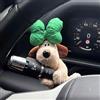 FiveMileBro Cane decorazione auto, mini cane carino peluche decorazione tergicristallo indicatori di direzione auto, bambola cane ornamento cruscotto auto, accessori interni auto, ornamento per auto