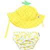 Zoocchini Set Costumino Contenitivo + Cappellino Zoocchini Ananas 12-24 M