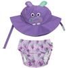 Zoocchini Set Costumino Contenitivo + Cappellino Zoocchini Ippopotamo 6-12 M