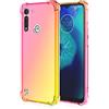 Dedux Cover per Motorola Moto G8 Power Lite, Custodia Trasparente Gradiente Protettivo TPU Case, Ultra Sottile Rinforzo a Quattro Angoli Cover (Rosa/Oro)