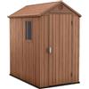 Keter Casetta Darwin resina effetto legno 1,19x1,84x2,50 mt con pavimento da giardino