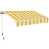 San Giorgio Tenda da sole avvolgibile a rullo giallo/aranc. 2x3 mt fissaggio soffitto parete