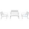 Lif Arbus set salotto da giardino con 3 sedie divano e tavolo bianco per esterno