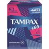 Fater Tampax & Go Mini Tampone assorbente con applicatore in plastica flusso leggero 18 pezzi
