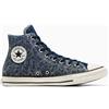 Converse Chuck Taylor All Star Embroidered Denim High-Top Scarpe Blu Navy