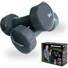 Schildkröt Fitness Set di Manubri in Vinile, 2 x 1,0 kg, Verde, 960205