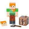 Mattel Minecraft Personaggio Articolato Alex da 8,25 cm, con Accessori, Giocattolo per Bambini 6+Anni, GCC12