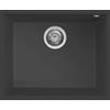 Elleci PRONTA CONSEGNA - SPEDIZIONE IMMEDIATA Elleci LGQ10559BSO Lavello da Incasso 1 Vasca Sottotop 54 x 44 cm finitura Granitek Classic Antracite 59 Quadra 105 SOTTOTOP