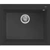 Elleci PRONTA CONSEGNA - SPEDIZIONE IMMEDIATA Elleci LGQ11040 Lavello da Incasso 1 vasca Monovasca Sopratop 61 x 50 cm finitura Granitek Matt Nero 40 Quadra 110