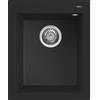 Elleci PRONTA CONSEGNA - SPEDIZIONE IMMEDIATA Elleci LKQ10086 Lavello da Incasso 1 vasca Monovasca Sopratop 41 x 50 cm finitura Keratek Black 86 Quadra 100