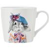Mikasa Tipperleyhill Tazza in porcellana con stampa di coniglio, tazza in porcellana fine da 380 ml con dettagli in oro vero tazza di fantasia per tè e caffè con stampa di animali in confezione regalo