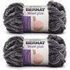 Bernat Velvet Plus Gomitolo di filato, confezione da 2 da 300 g, poliestere, 6 super spesso, per maglia/uncinetto, grigio vapore