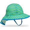 Sunday Afternoons Infant Sunsprout hat, Blue/green stripes