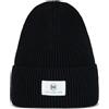 Buff Knitted beanie, Drisk black