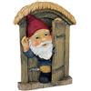 Design Toscano Garden GNOME Statue - Gnomi Knothole Benvenuti - GNOME Albero Porta - Fairy Garden - GNOME Village