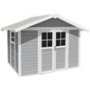 Grosfillex Casetta da giardino in pvc grosfillex deco 7 grigio e bianco 370x298x250 cm - cod. 22907235