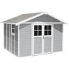 Grosfillex Casetta da giardino in pvc grosfillex deco 11 grigio e bianco 370x407x250 cm - cod. 22911235