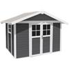 Grosfillex Casetta da giardino in pvc grosfillex deco 7 grigio scuro e bianco 370x298x250 cm - cod. 23007276