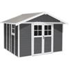 Grosfillex Casetta da giardino in pvc grosfillex deco 11 grigio scuro e bianco 370x407x250 cm - cod. 23011276