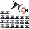 OPUGIT 10 paia di naselli in silicone, a forma di farfalla, morbidi per occhiali da sole, 1,8 mm (nero)