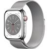 Apple Smartwatch Apple Watch Series 8 OLED 45 mm Digitale 396 x 484 Pixel Touch screen 4G Argento Wi-Fi GPS (satellitare) [MNKJ3FD/A]