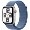 Apple Smartwatch Apple Watch SE OLED 44 mm Digitale 368 x 448 Pixel Touch screen 4G Argento Wi-Fi GPS (satellitare) [MRHM3QF/A]