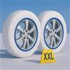 CARALL Calze da Neve Omologate Italia, Colore Bianco, Misura XXL, Catene Da Neve Tessili (Bianco,XXL)