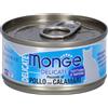 Monge & C. SpA Monge Delicate Pezzetti di Pollo con Calamari per Gatti Adulti 80 g Mangime