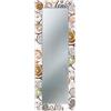 Lupia Specchio da parete lungo moderno Mirror Fantasy TREE WHITE 44x127 cm con cornice stampata albero della vita, per camera da letto, soggiorno, ingresso