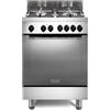 DE LONGHI GEMMA66ML Cucina Gas 4 Fornelli con forno Elettrico da 60 cm Acciaio inox