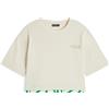 Freddy T-shirt corta da donna con inserto stampa zebrata sul fondo