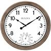 Bulova Patio Time - Orologio da parete per interni ed esterni, 10,25, finitura in rattan