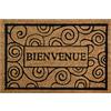 ID Mat Coco Testo Benvenuto Arabesque Cocco Testo, PVC, Ecru, 40 x 60 x 1, 5 cm