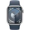 Apple Watch Series 9 GPS 41mm Silver Aluminum Case Sport Band M/L - Storm Blue E