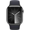Apple Watch Series 9 GPS+Cellular 41mm Graphite Stainless Steel Sport Band M/L -