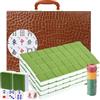 LANYOTA Set Mahjong, set da gioco cinese Mahjong con custodia da viaggio, 1,5 '' grande 144+2 piastrelle con numeri arabi, 2 dadi e un indicatore del vento