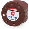 Woltersberger® 50 dischi abrasivi eccentrici Ø 150 mm | Grana P60 | | 15 fori in rosso | per una levigatura ottimale, versatile