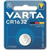 VARTA CR 1632, 6632101401, Batteria Litio a Bottone, Piatta, Specialistica, 3 Volts, Diametro 16mm, Altezza 3,2mm, confezione 1 pila