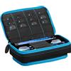 Casemaster Plazma Plus, Custodia per 3 Freccette con Punta Morbida e in Acciaio, con Grande Tasca Frontale per dispositivi mobili, Tubo di stoccaggio Integrato e Tasche per voli, Punte, Alberi e