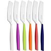 BUGATTI, Glamour, Set 6 Spalmatori Piccoli in Acciaio Inox 18/10, con Stampaggio PRO-Tech System (Colori Misti)