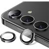 JETech Pellicola Fotocamera per Samsung Galaxy S24, 9H Vetro Temperato Cover Anello Individuale in Metallo, Vassoio di Installazione Facile, HD Chiaro, 1 Set (Onyx Black)