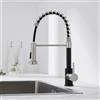 Auralum Rubinetto Lavello Cucina Nero, Auralum Rubinetto Cucina con Doccetta Estraibile, Miscelatore Cucina Girevole a 360° Monocomando, Rubinetto Cucina in Acciaio Inox con Bocca Alta, Doppia modalità