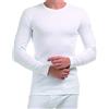 Enrico Coveri 3 Pezzi Maglia Girocollo Coveri Uomo Manica Lunga ET1004 in Cotone Bielastico, Bianco, 3/S